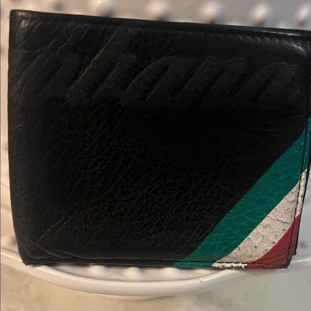 Dolce & Gabbana Black Wallet with Tricolor Accent